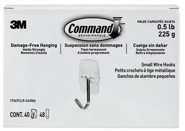 Alt view image 18 of 20 - Command 17067CLR-S40NA Clear Small Wire Hook, 40/Pack