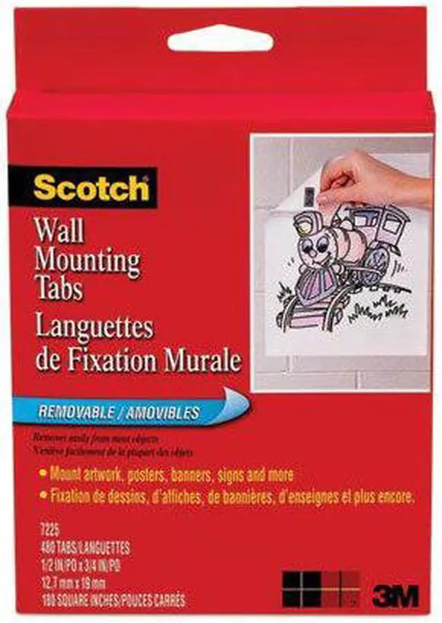 Alt view image 10 of 15 - Scotch Tape,Wall,Mntg,Tab,480/Pk 7225