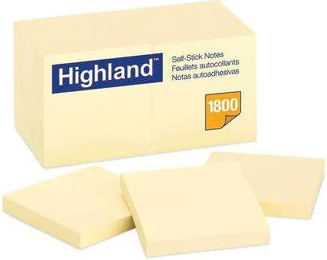 Alt view image 5 of 7 - 3M 654918PK NOTE,3X3, 18 PK,YW