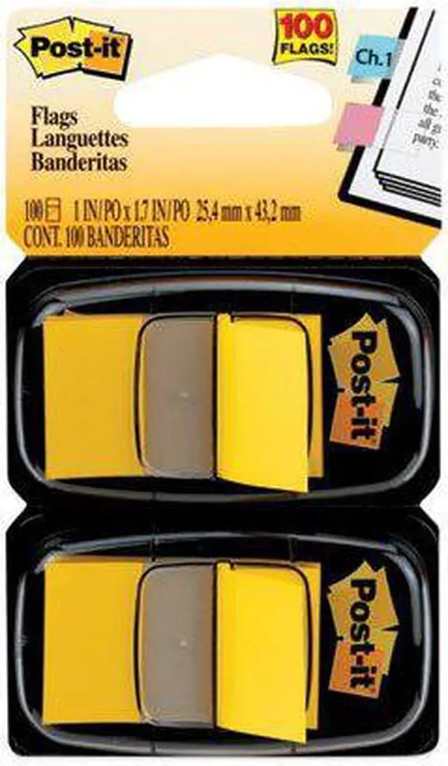 Alt view image 16 of 20 - 3M 680YW2 Standard Tape Flags in Dispenser Yellow 100 Flags per Dispenser - OEM