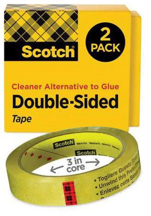 Alt view image 3 of 16 - Scotch Double-Sided Tape 3/4" x 1296" 3" Core Transparent 2/Pack 6652P3436