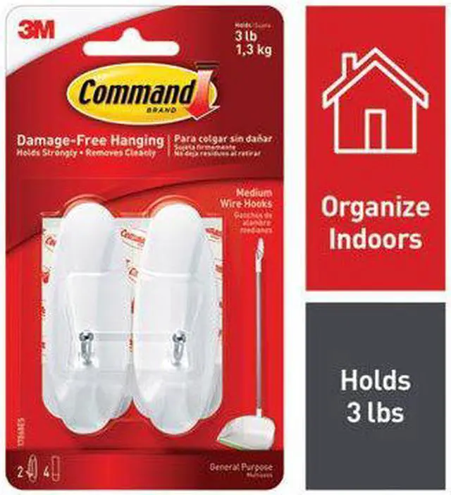Alt view image 3 of 12 - COMMAND MED WIRE HOOKS 17068ES-2PK