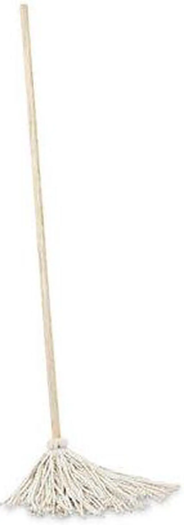 Alt view image 12 of 13 - Boardwalk Deck Mop; 48" Wooden Handle 12oz Cotton Fiber Head 6/Pack 112C