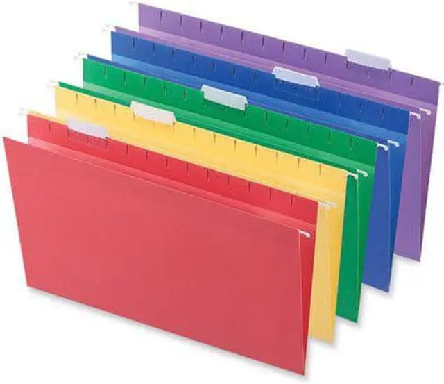 Alt view image 3 of 8 - UNIVERSAL Hanging File Folders 1/5 Tab 11 Point Legal Assorted Colors 25/Box