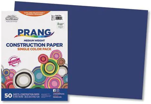 Alt view image 5 of 5 - Pacon 7507 SunWorks Construction Paper  Heavyweight  12 x 18  Bright Blue  50 Sheets
