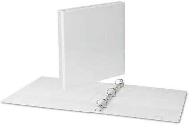 Alt view image 6 of 18 - UNIVERSAL Slant-Ring Economy View Binder 1" Capacity White 4 per Pack 20742PK