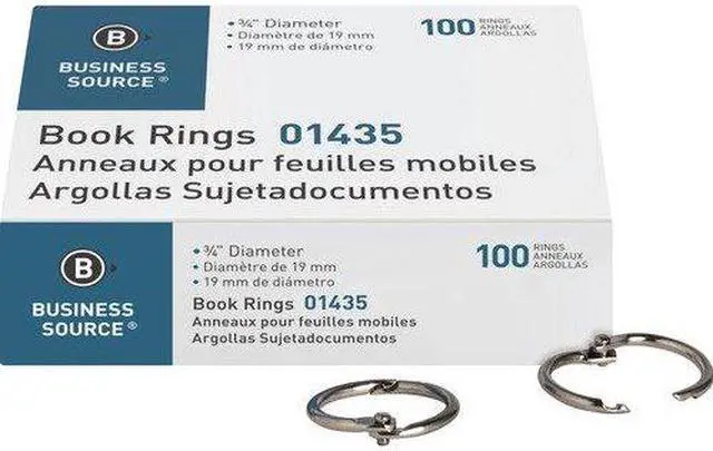 Alt view image 7 of 7 - Book Ring, 3/4" Diameter, 100/BX, Silver