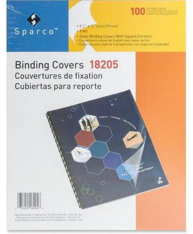 Alt view image 7 of 7 - Sparco Presentatn Covers Sqre Cnr Pln 9mil 11"x8-1/2" 100/BX CL 18205
