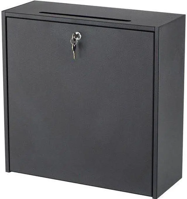 Alt view image 6 of 7 - SAFCO Products 4259BL 18 x 18 x 7 in. Wall-Mountable Interoffice Mailbox, Black