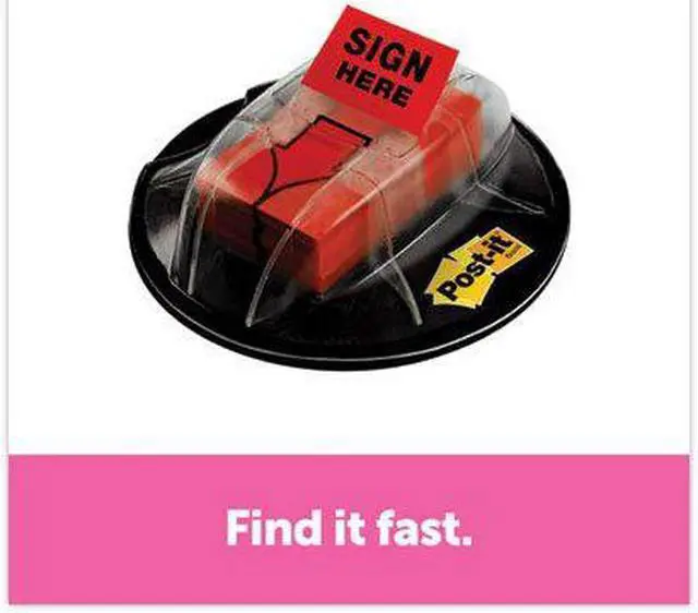 Alt view image 14 of 20 - 3M 680HVSHR High Volume Flag Dispenser Sign Here Red 200 Flags per Dispenser