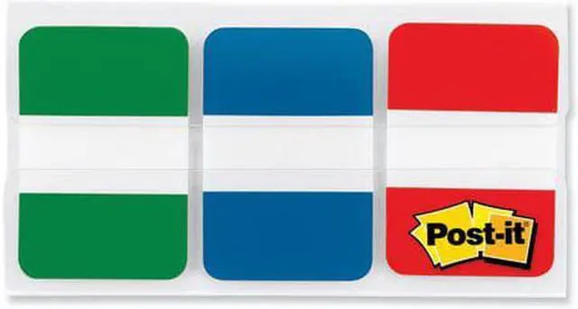 Alt view image 3 of 4 - Post-it 686GBR File Tabs, 1 X 1 1/2, Blue/Green/Red, 66/Pack
