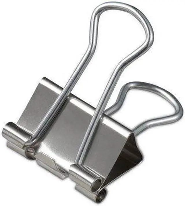 Alt view image 3 of 5 - Universal Small Binder Clips, 3/8" Capacity, 3/4" Wide, Silver, 40/Pack
