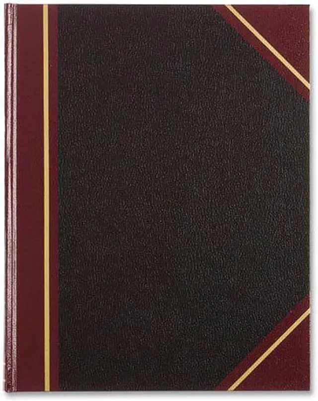 Alt view image 2 of 7 - Texthide Record Book, Black/burgundy, 150 Green Pages, 10 3/8 X 8 3/8
