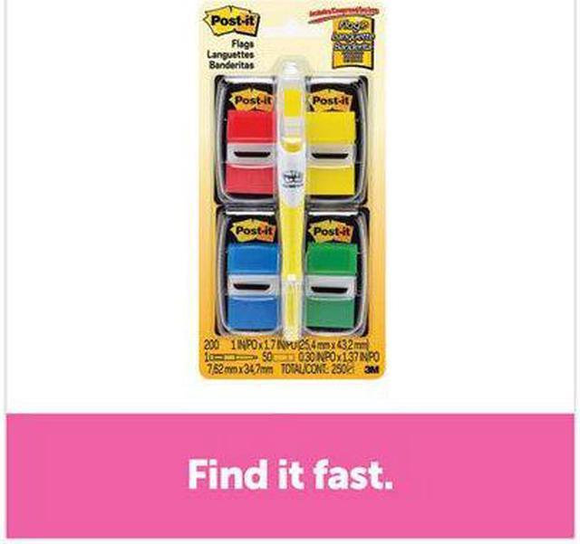 Alt view image 11 of 20 - Post-it Page Flag Value Pack Assorted 200 1" Flags + Highlighter with 50 1/2"
