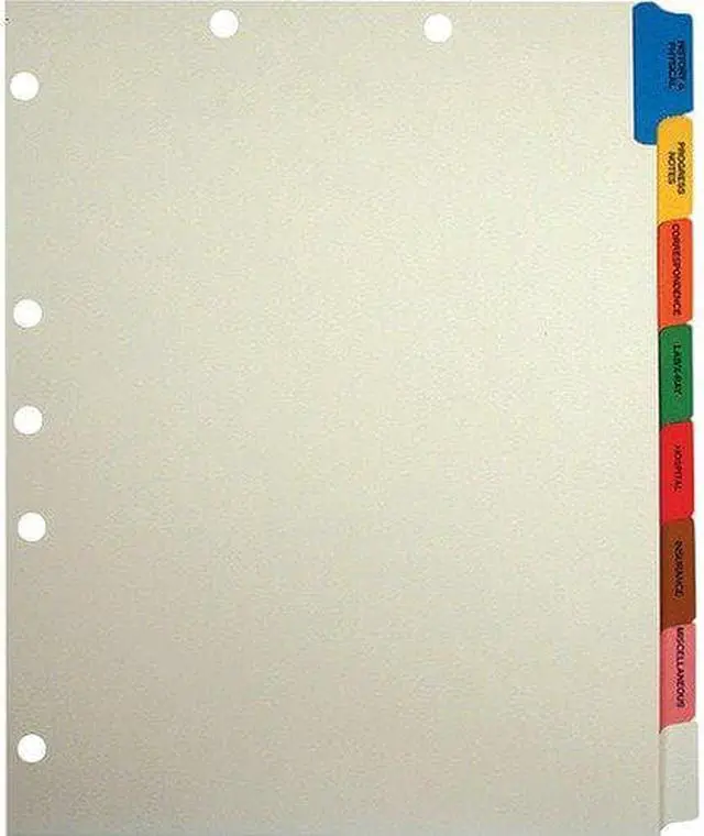 Alt view image 4 of 19 - Tabbies Medical Chart Divider Sets Side Tab 9 x 11 40 Sets/Box 54505