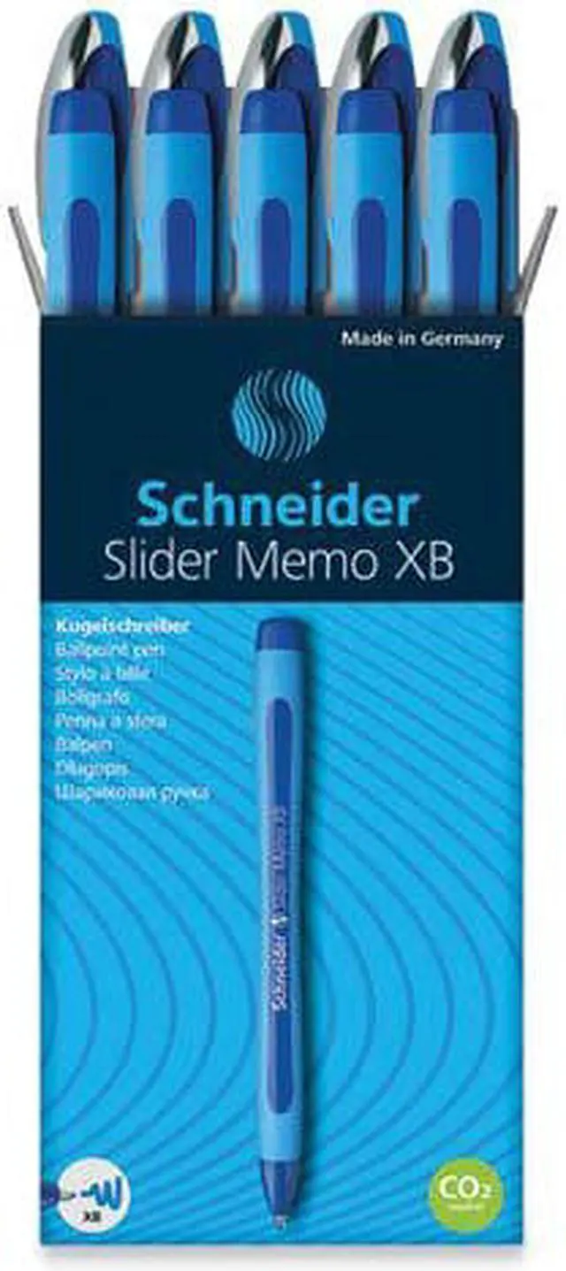 Alt view image 2 of 2 - Stride Writing Slider Memo XB Stick Ballpoint Pen 1.4mm Blue Ink