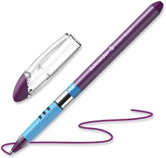 Alt view image 8 of 9 - Stride Writing Slider Stick Ballpoint Pen 1.4mm Purple Ink