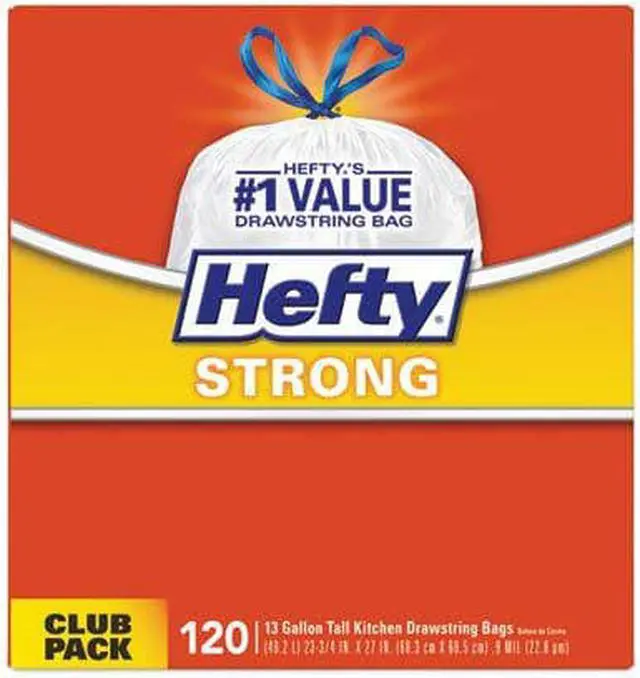 Alt view image 5 of 5 - Hefty Cinchsak Trash Bags - 13 gal - 90/Box - White