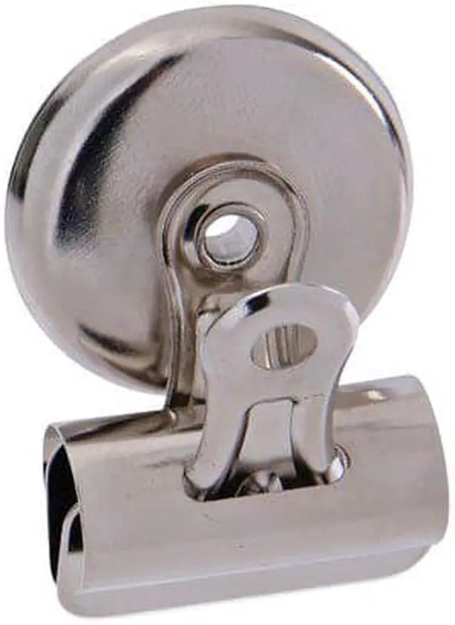 Alt view image 5 of 11 - Universal Bulldog Magnetic Clips Metal 7/16" Capacity 1 1/4" Wide Nickel-Plated 18/PK 31260