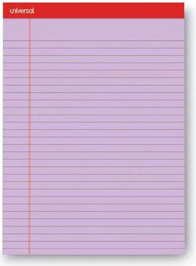 Alt view image 3 of 3 - Universal UNV35878 Fashion Colored Perforated Ruled Writing Pads, Wide, 8.50" x 11.75", 50 Sheets, 6/PK