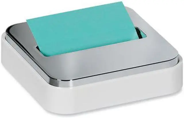 Alt view image 6 of 13 - Post-it® Steel Top Pop-Up Dispenser - 3" x 3" Note - 45 Sheet Note Capacity - White MMMSTL330WH