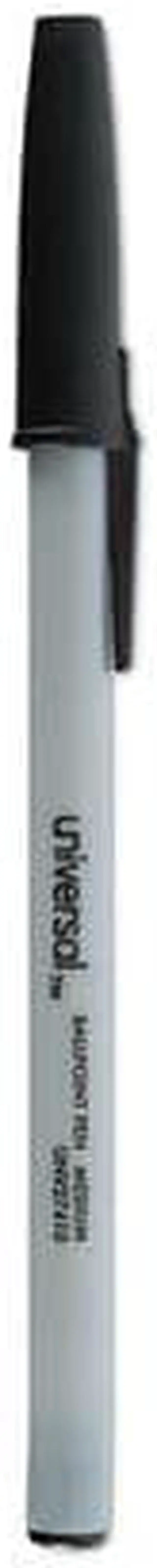 Alt view image 5 of 12 - UNIVERSAL Economy Ballpoint Stick Oil-Based Pen Black Ink Medium Dozen 27410