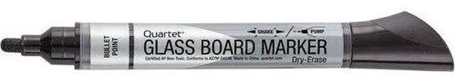Alt view image 6 of 20 - Premium Glass Board Dry Erase Marker, Bullet Tip, Black, Dozen 79553
