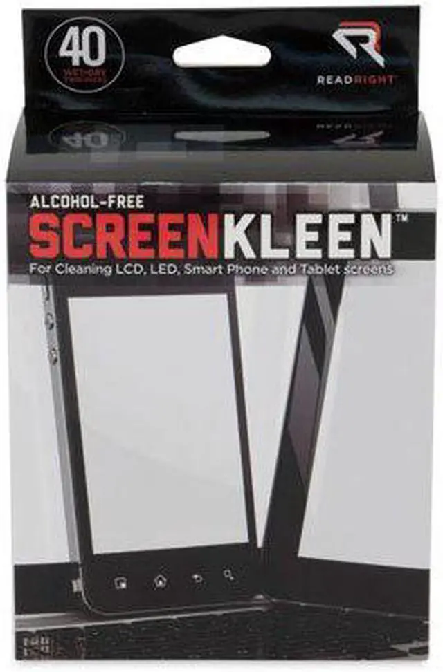 Alt view image 11 of 16 - Read Right Screenkleen Alcohol-Free Wet Wipes, Cloth, 5 X 5, 40/Box RR1391