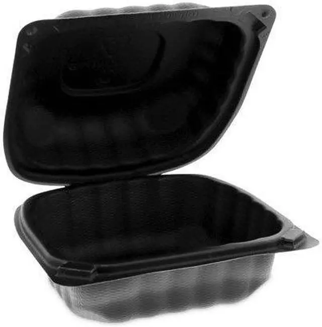 Alt view image 9 of 16 - Pactiv Microwave Hinged Lid Containers, 5.75x5.95x3.1 YCNB06000000