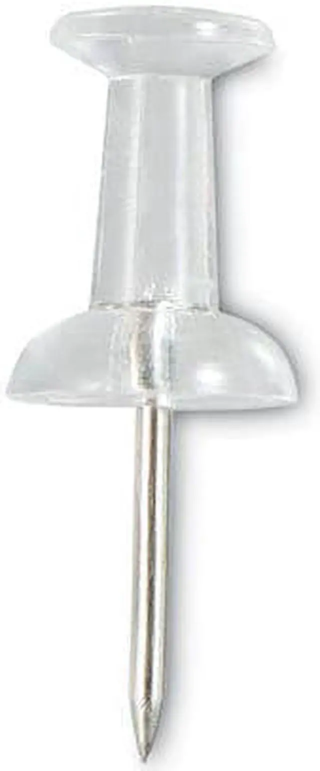 Alt view image 3 of 4 - Universal Clear Push Pins, Plastic, 3/8", 400/Pack
