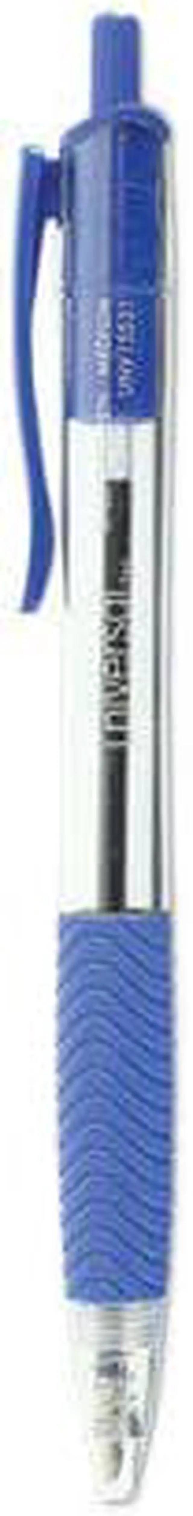 Alt view image 5 of 15 - UNIVERSAL Economy Retractable Ballpoint Pen Blue Ink Clear 1mm Dozen 15531