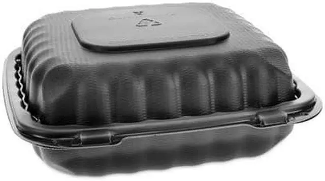 Alt view image 9 of 16 - Pactiv Microwave Hinged Lid Containers, 8.31x8.35x3.1 YCNB08010000