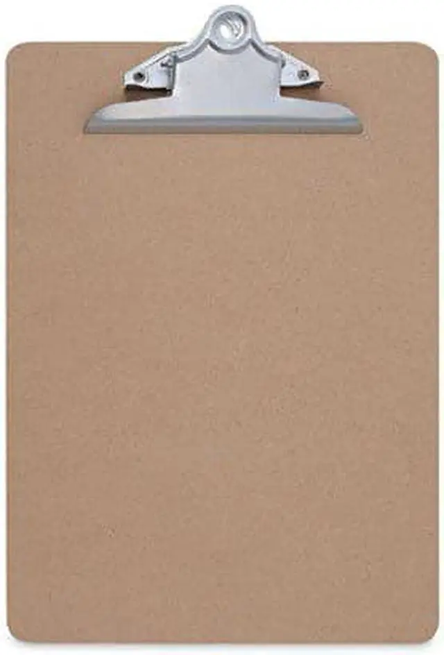 Alt view image 2 of 2 - Hardboard Clipboard, 1-1/4" Capacity, Holds 8-1/2 x 11, Brown
