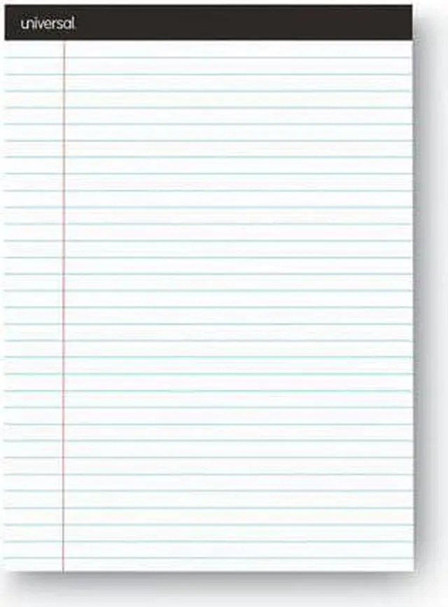 Alt view image 4 of 5 - Innovera UNV30730 Premium Ruled Writing Pads, White, 8.5 X 11.75, Legal/Wide, 50 Sheets, 12 Pads