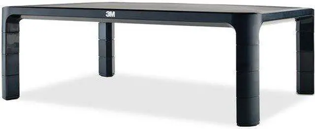 Alt view image 4 of 20 - 3M MS85B Adjustable Monitor Stand for Monitors and Laptops, Height Adjusts from 1.7 in to 5.5 in, Black