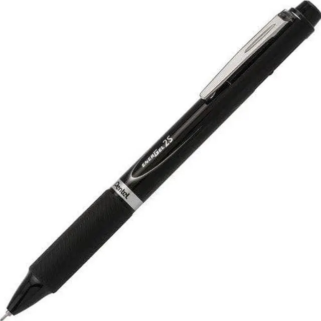 Alt view image 5 of 7 - Pentel Retractable Liquid Gel Pen Dual Ink 0.5mm Tip Black/Red BLW335A