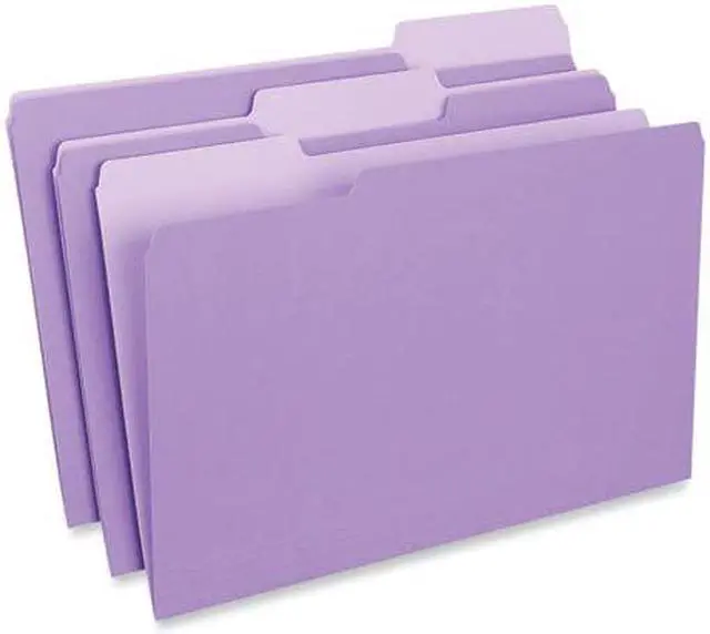 Alt view image 5 of 7 - UNIVERSAL Recycled Interior File Folders 1/3 Cut Top Tab Legal Violet 100/Box