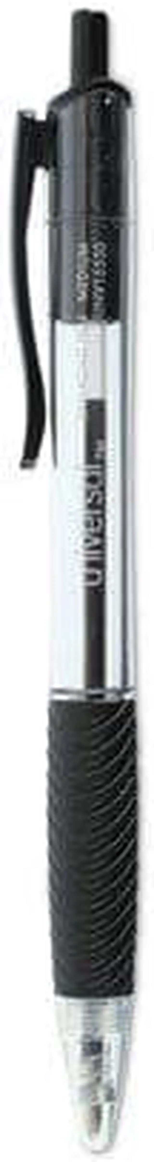 Alt view image 6 of 14 - UNIVERSAL Economy Retractable Ballpoint Pen Black Ink Clear 1mm Dozen 15530