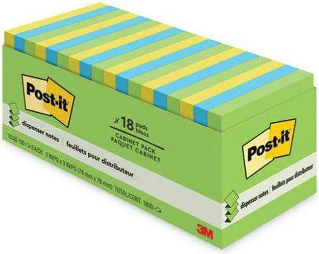 Alt view image 12 of 18 - Original Pop-up Refill 3 x 3 Assorted Jaipur Colors 100-Sheet 18/Pack