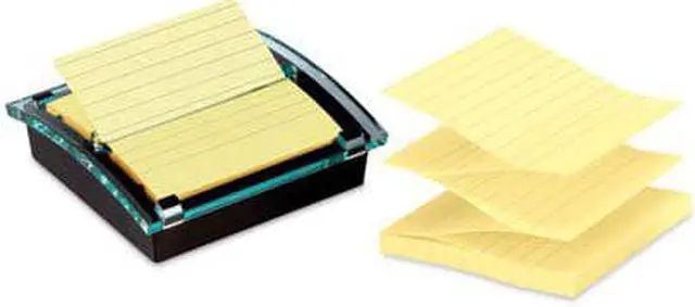 Alt view image 9 of 14 - Post-it Pop-up Note Dispenser/Value Pack 4 x 4 Self-Stick Notes Black/Clear