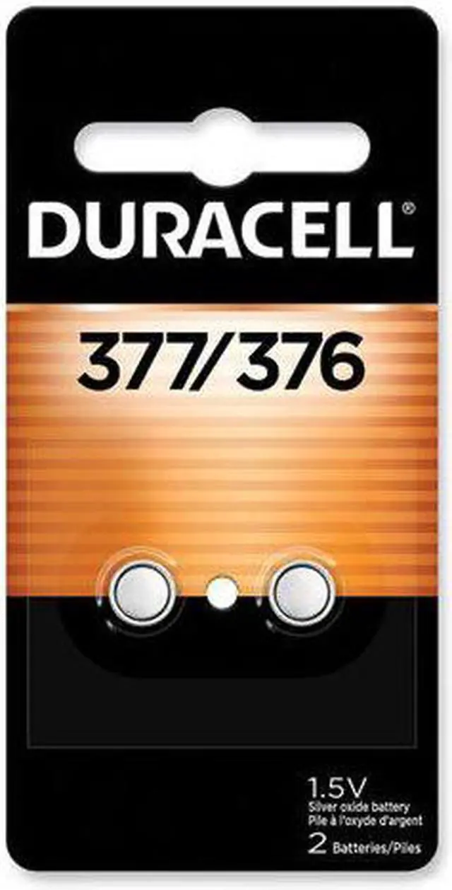 Alt view image 5 of 14 - Button Cell Battery, 376/377, 1.5 V, 2/Pack D377B2PK