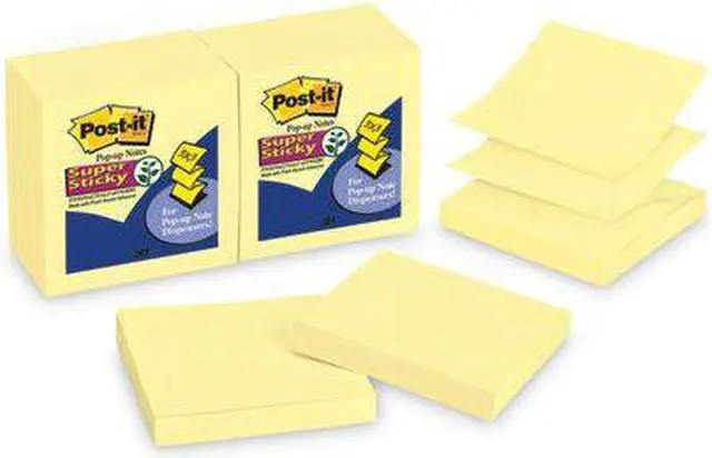 Alt view image 13 of 18 - Post-it Pop-up 3 x 3 Note Refill Canary Yellow 90-Sheet 12/Pack R33012SSCY