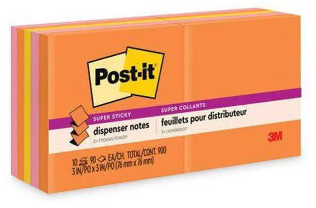 Alt view image 8 of 15 - Post-it Pop-up 3 x 3 Note Refill Rio de Janeiro 90-Sheet 10/Pack R33010SSAU
