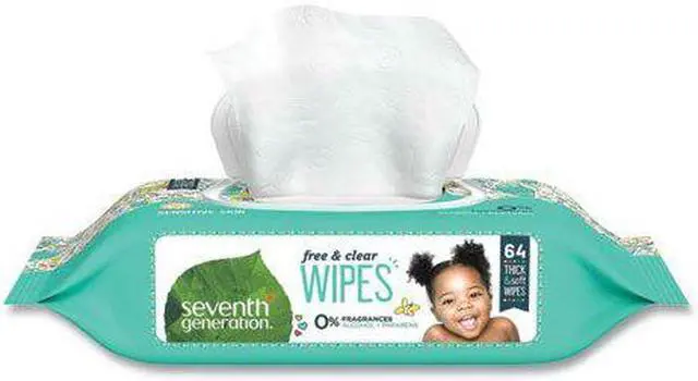Alt view image 20 of 20 - Seventh Generation Baby Wipes - Free and Clear - 64 Count Diapers and Wipes