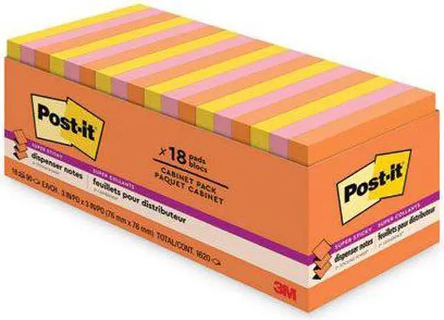 Alt view image 5 of 10 - Post-it Pop-up Super Sticky Notes, 3" x 3" Refill, Rio de Janeiro Colors, 90 Sheets/Pad, 8 pk.
