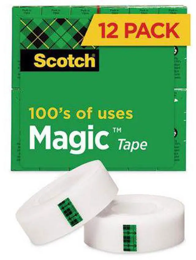 Alt view image 4 of 17 - Scotch Magic Tape Value Pack, 1" Core, 0.75" X 83.33 Ft, Clear, 12/Pack 810K12
