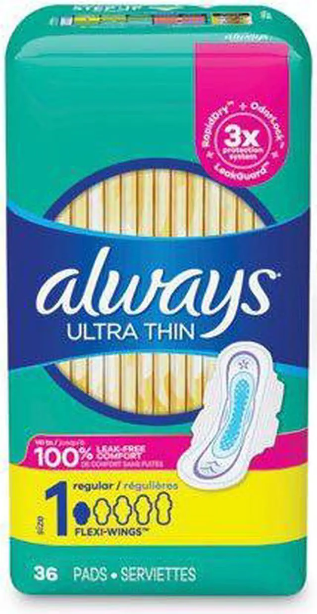 Alt view image 8 of 12 - Always Thin Ultra, Regular With Wings- 36 wipes/6Pk