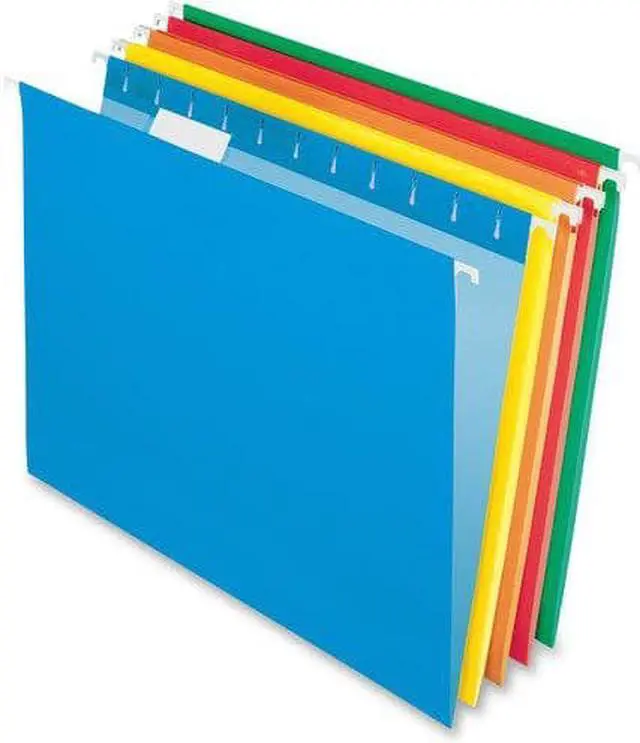 Alt view image 4 of 10 - Pendaflex 2-tone Color Hanging File Folders - Letter - 8 1/2" x 11" Sheet Size - 1/5 Tab Cut - 11 pt. Folder Thickness -