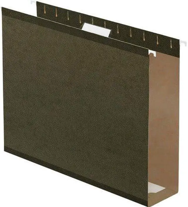 Alt view image 3 of 15 - Pendaflex Reinforced 3" Extra Capacity Hanging Folders Letter Standard Green 25/Box 4152X3