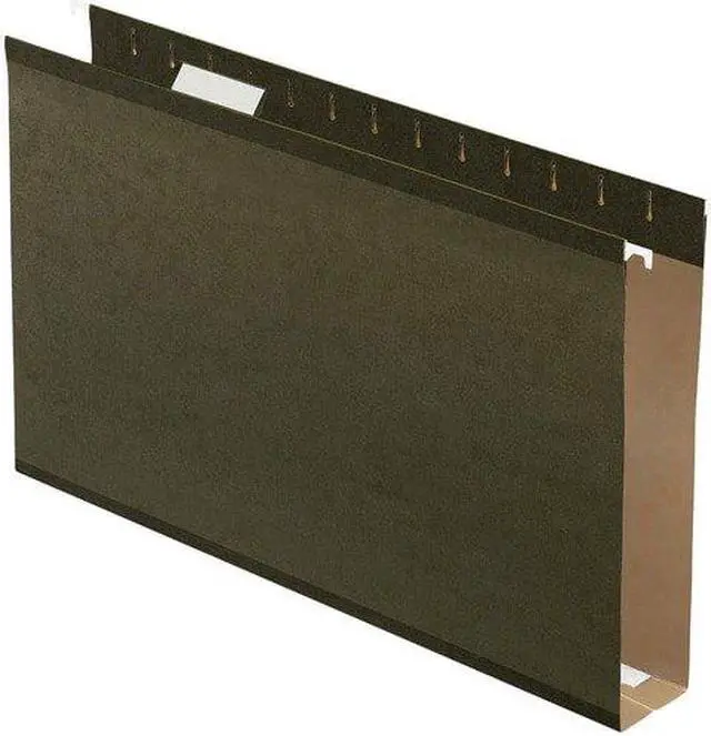Alt view image 3 of 15 - Pendaflex Reinforced 2" Extra Capacity Hanging Folders Legal Standard Green 25/Box 4153X2